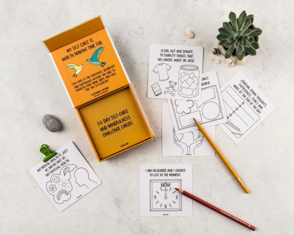 Self-Care and Mindfulness Challenge Cards - 30 Days