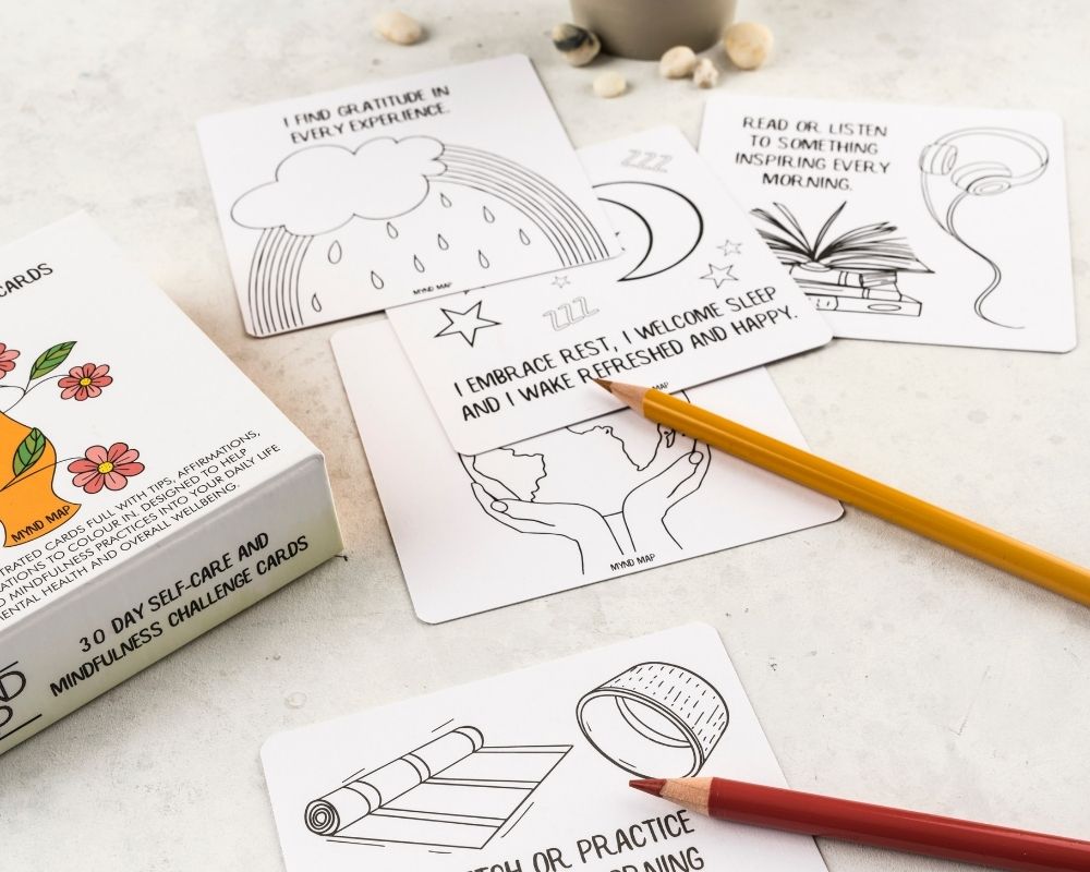 Self-Care and Mindfulness Challenge Cards - 30 Days