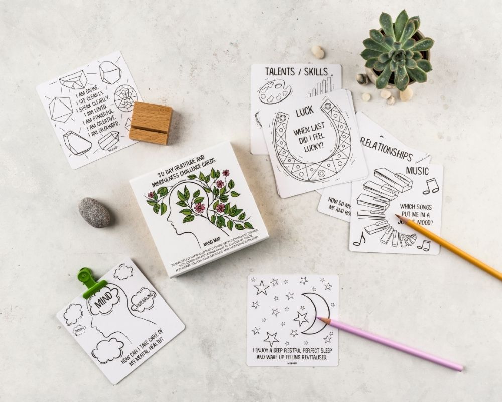 Gratitude and Mindfulness Challenge Cards - 30 Days
